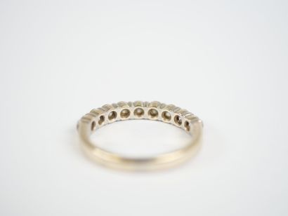 American half-eternity ring in 18K white...