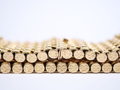 Wide 18K yellow gold (750‰) bracelet with...