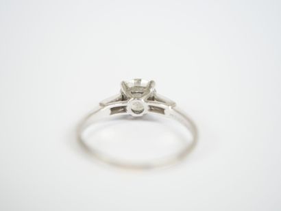 BOUCHERON.
Solitaire ring in 18K white gold...