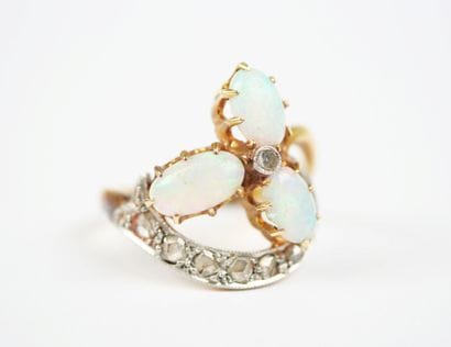 18K (750‰) yellow gold and white gold or...