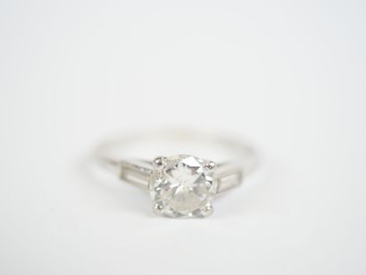 BOUCHERON.
Solitaire ring in 18K white gold...