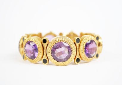 Important articulated bracelet in 18K yellow...