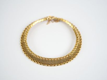 18K yellow gold (750‰) link bracelet decorated...