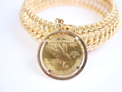 A striking 18K yellow gold (750‰) bracelet...