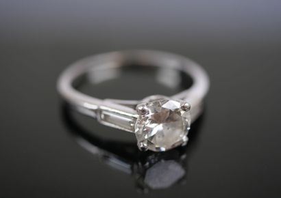 BOUCHERON.
Solitaire ring in 18K white gold...