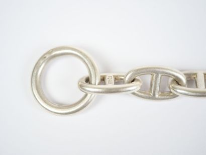 HERMÈS. 
Stately silver bracelet with an...