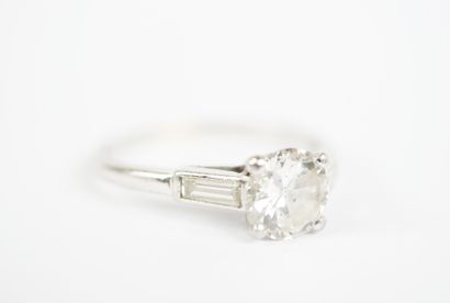 BOUCHERON.
Solitaire ring in 18K white gold...