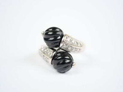 BOUCHERON.
18K white gold (750‰) ring adorned...