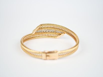 Bracelet in 18K yellow gold (750‰) and white...