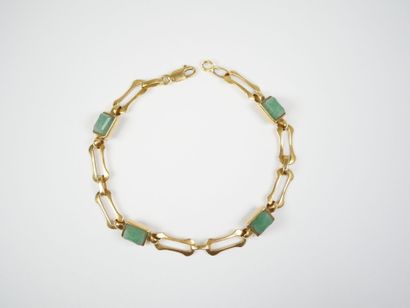 18K yellow gold (750‰) bracelet with an openwork...