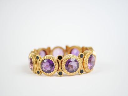 Important articulated bracelet in 18K yellow...