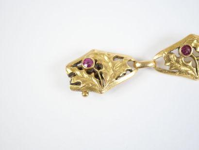 18K yellow gold (750‰) bracelet with a diamond-shaped...
