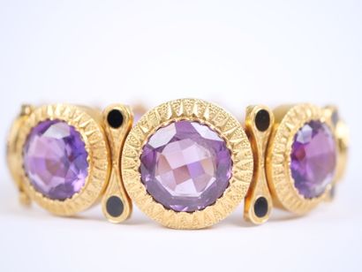 Important articulated bracelet in 18K yellow...