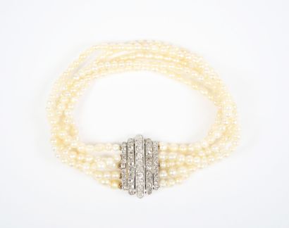 Bracelet composed of five rows of what are...