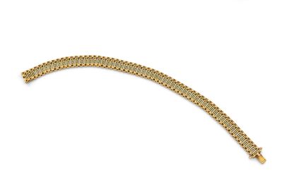 18K yellow gold (750‰) link bracelet decorated...
