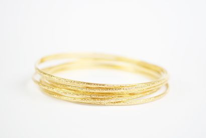 18K yellow gold (750‰) weekly bracelet consisting...