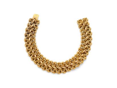 A striking 18K yellow gold (750‰) bracelet...