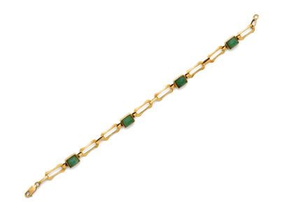 18K yellow gold (750‰) bracelet with an openwork...