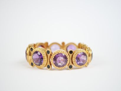 Important articulated bracelet in 18K yellow...