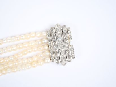 Bracelet composed of five rows of what are...