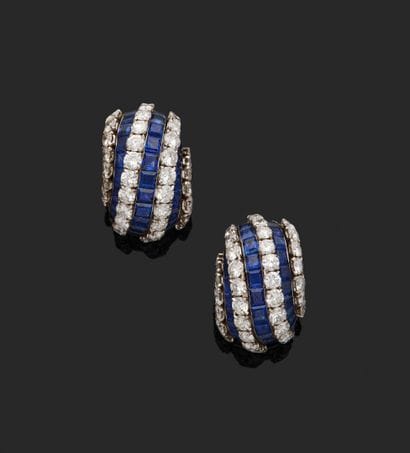 VAN CLEEF & ARPELS.
Pair of domed earrings...