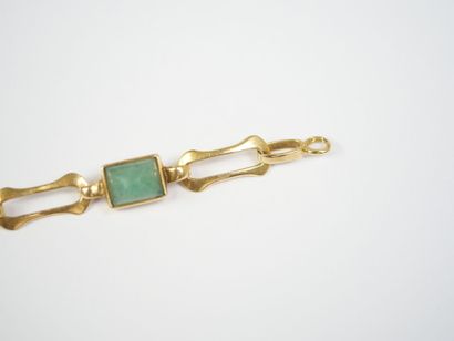 18K yellow gold (750‰) bracelet with an openwork...