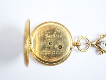 An 18K yellow gold (750‰) pocket watch, featuring...