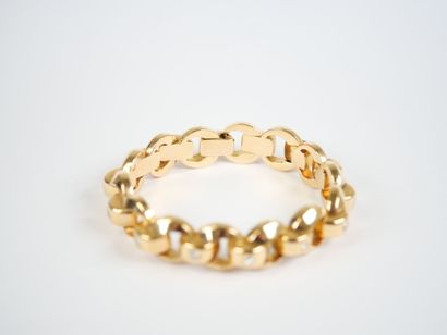 18K yellow gold (750‰) bracelet with a ring-link...