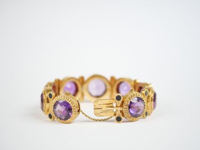 Important articulated bracelet in 18K yellow...