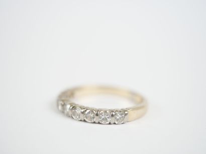 American half-eternity ring in 18K white...