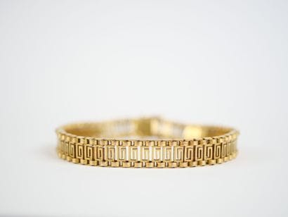 18K yellow gold (750‰) link bracelet decorated...