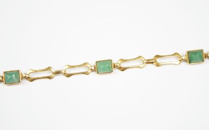 18K yellow gold (750‰) bracelet with an openwork...