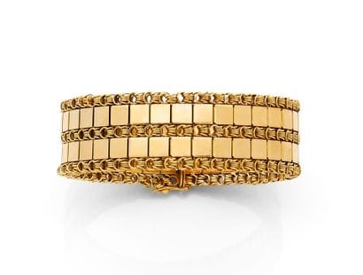 A striking 18K yellow gold (750‰) bracelet...