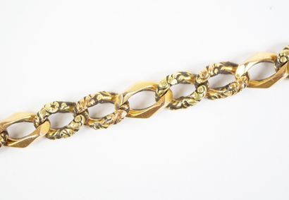 18K yellow gold (750‰) two-tone bracelet...