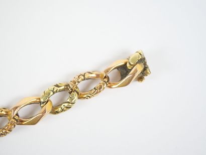 18K yellow gold (750‰) two-tone bracelet...
