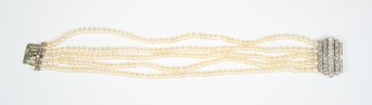 Bracelet composed of five rows of what are...