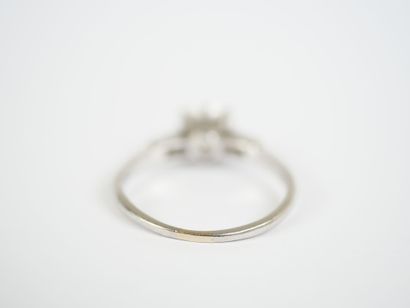 BOUCHERON.
Solitaire ring in 18K white gold...