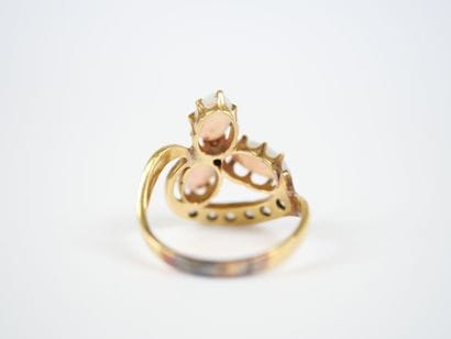 18K (750‰) yellow gold and white gold or...