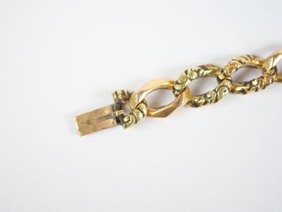 18K yellow gold (750‰) two-tone bracelet...