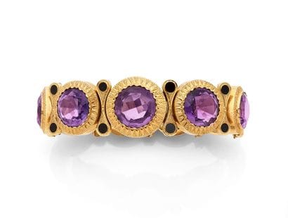 Important articulated bracelet in 18K yellow...