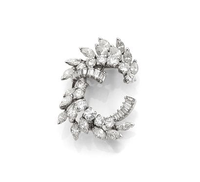 Cufflink in 18K white gold (750‰) or platinum...