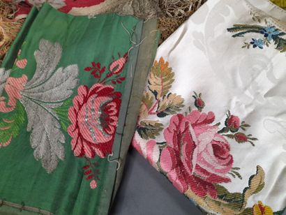 Lot de divers échantillons textiles pour...