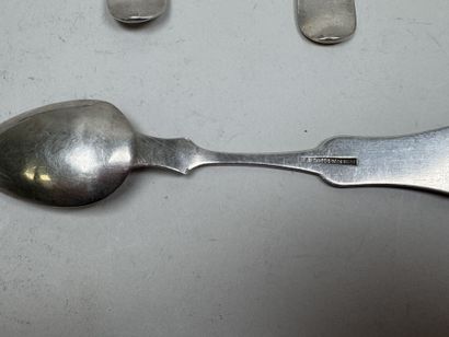 RUSSIE, XIXe.
Série de 11 cuillères en argent...