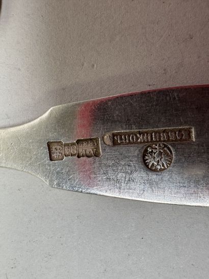 RUSSIE, XIXe.
Série de 11 cuillères en argent...