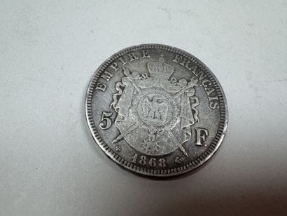 Pièce de 5 francs Napoléon III en argent...