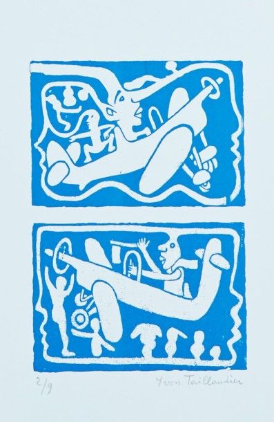 TAILLANDIER Yvon (Né en 1926)
Aéroplane Sérigraphie...