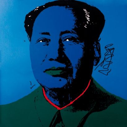 Andy Warhol
Mao Screenprint bleu-vert sur...