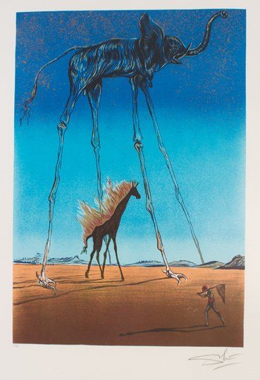 Dali Salvador (d'après)
Girafe en feu Lithographie...