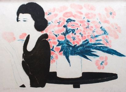 Brasilier André
Femme au bouquet Lithographie...