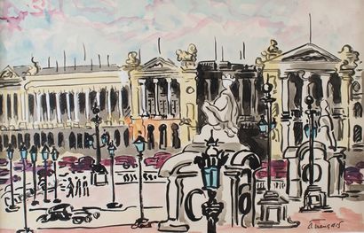 Français Anne
L'Hôtel Crillon à Paris Aquarelle...